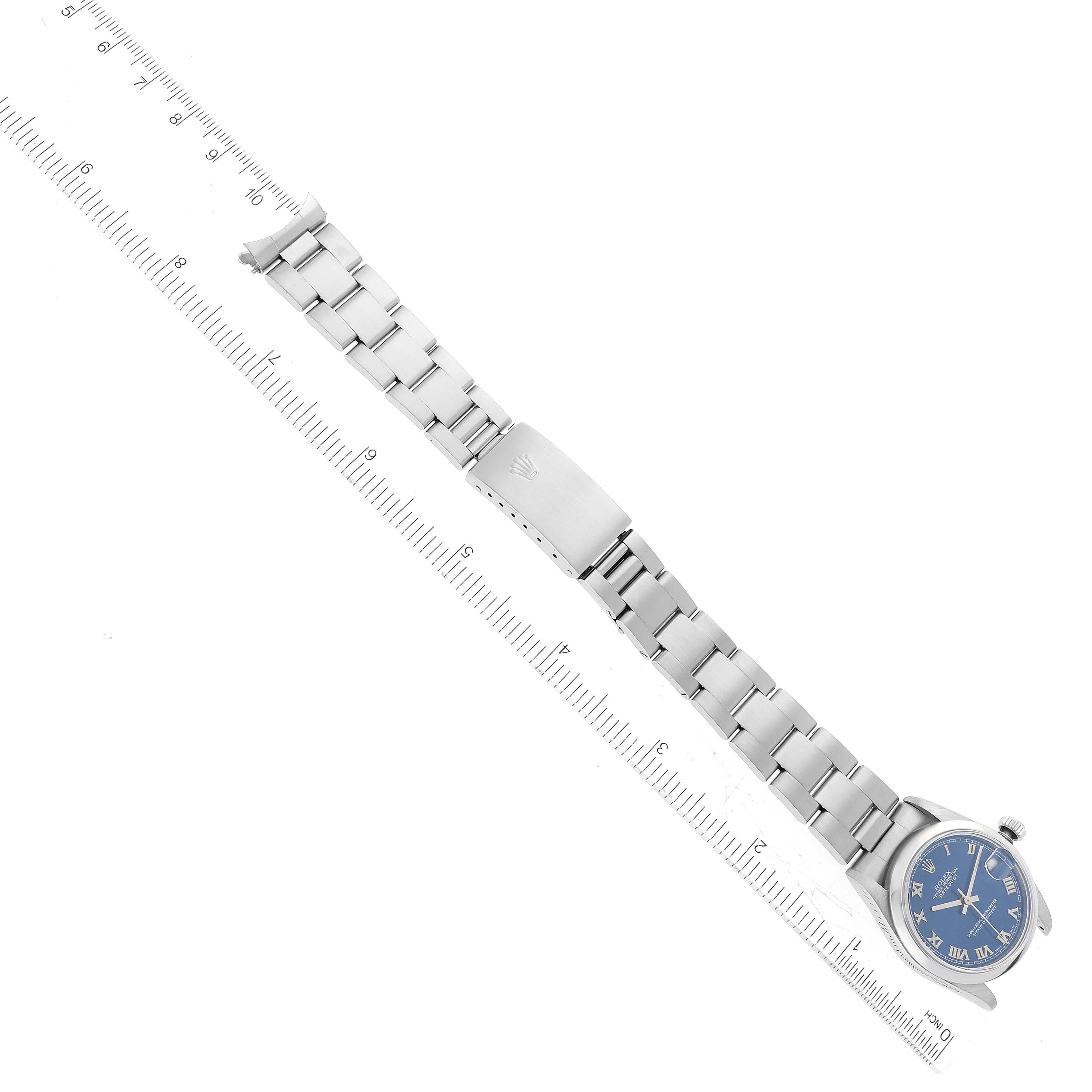 Rolex Datejust 31 Midsize Blue Roman Dial Steel Ladies Watch 78240 5