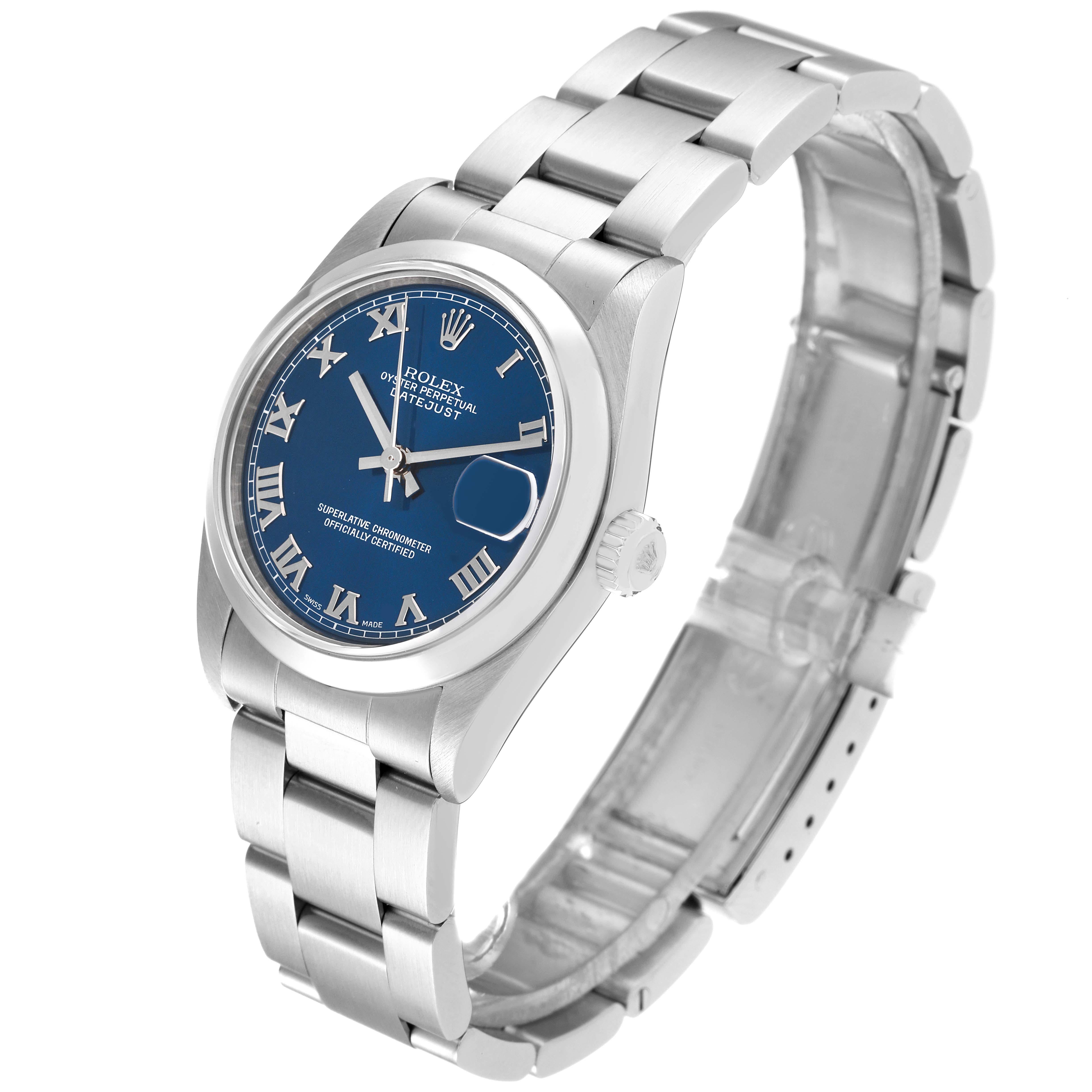 Rolex Datejust 31 Midsize Blue Roman Dial Steel Ladies Watch 78240 7