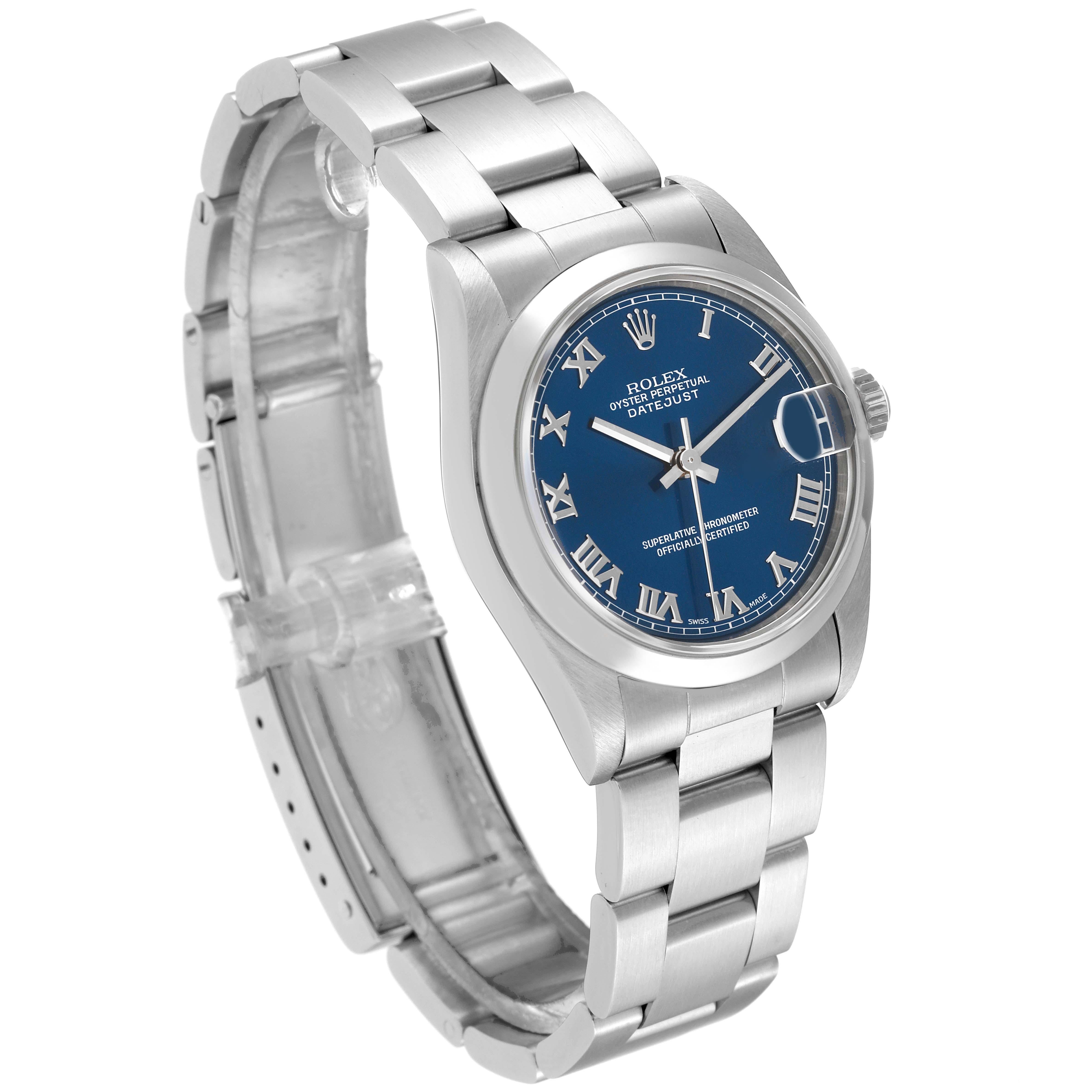 Rolex Datejust 31 Midsize Blue Roman Dial Steel Ladies Watch 78240 2