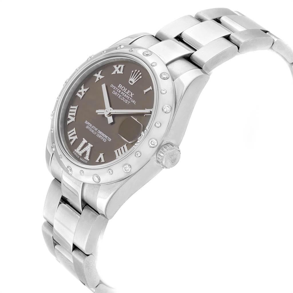 Rolex Datejust 31 Midsize Bronze Diamond Dial Steel Ladies Watch 178344 In Excellent Condition For Sale In Atlanta, GA