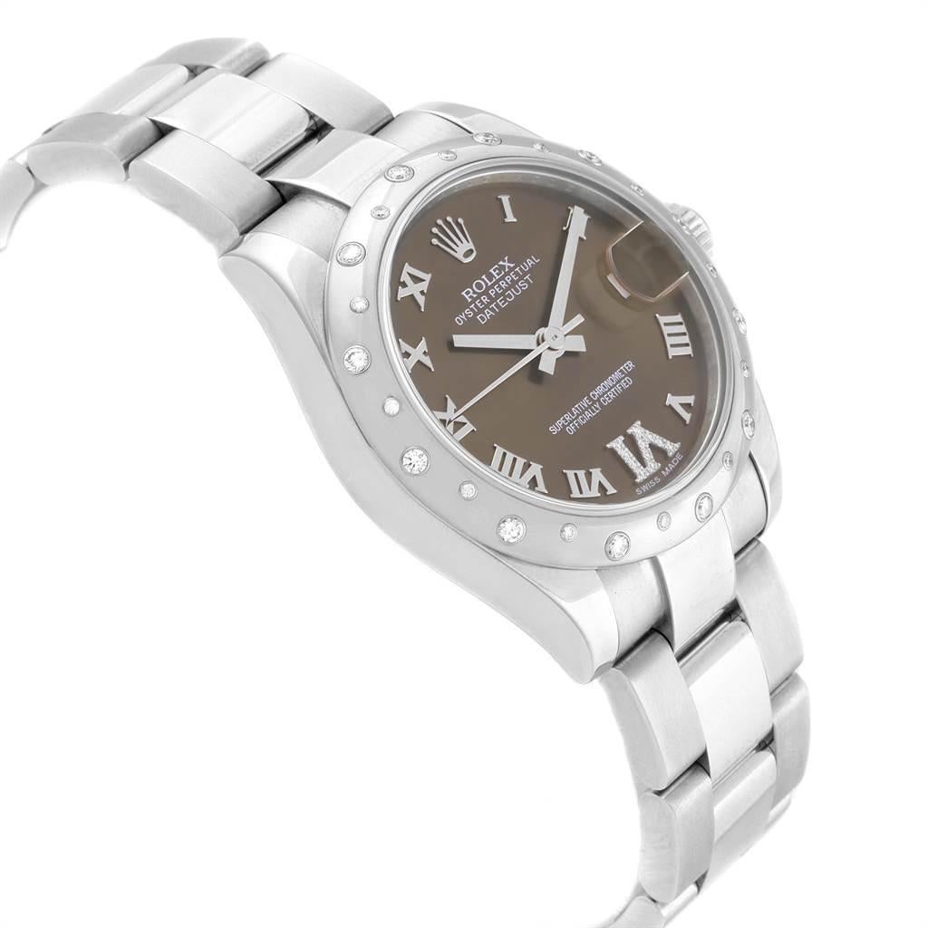 Women's Rolex Datejust 31 Midsize Bronze Diamond Dial Steel Ladies Watch 178344 For Sale