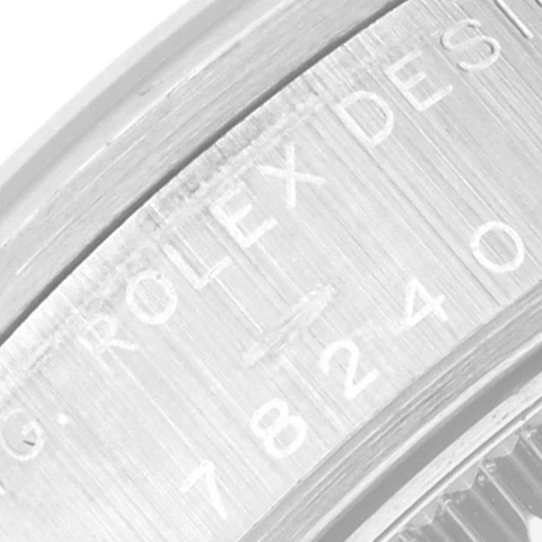 Rolex Datejust 31 Midsize Lachs Zifferblatt Stahl Damenuhr 78240 Box Papiere im Angebot 4