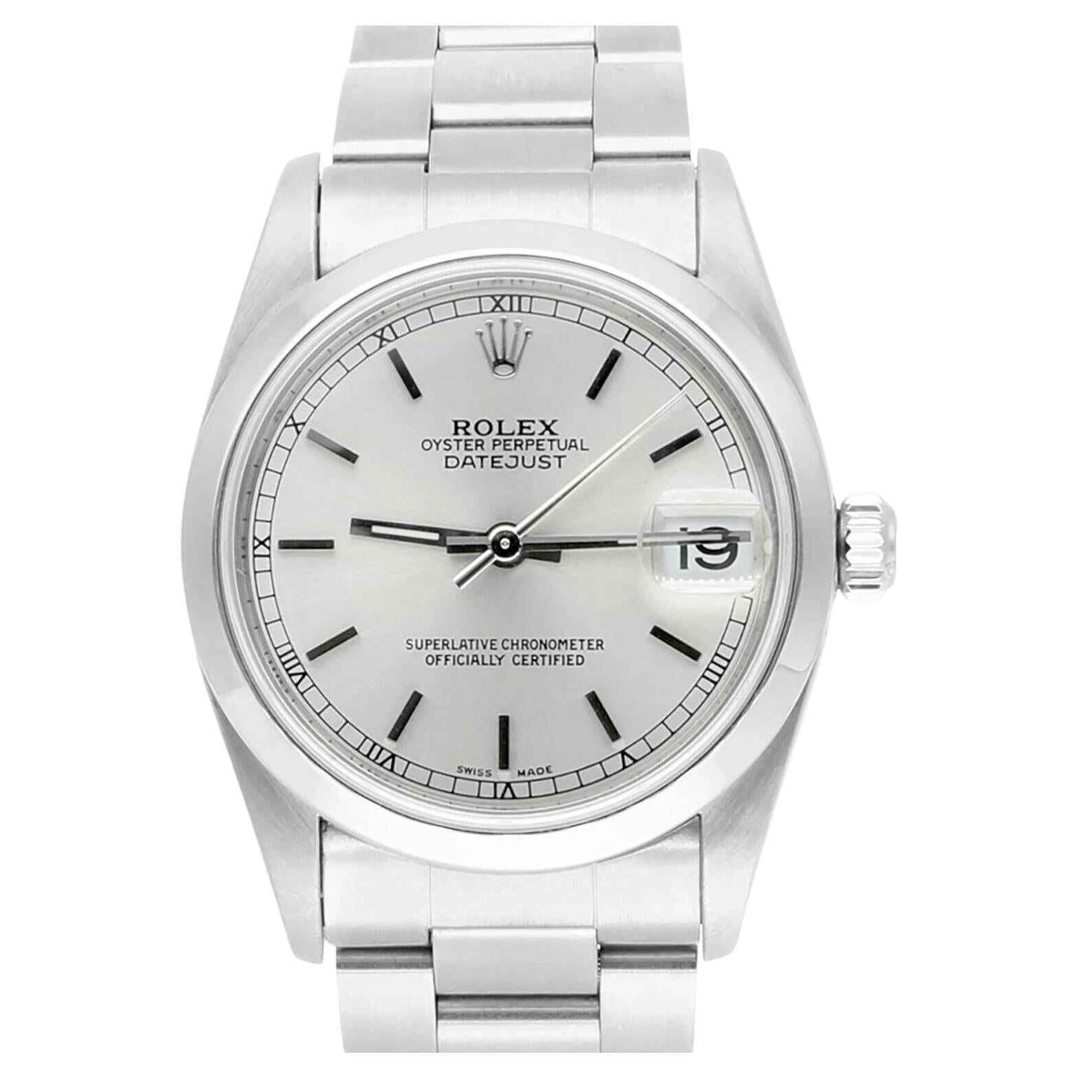 Rolex Datejust 31 Midsize Silver Dial Stainless Steel Ladies Watch Oyster 78240 For Sale