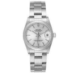 Rolex Datejust 31 Midsize Reloj de señora de acero con esfera plateada 78240 Caja Papeles
