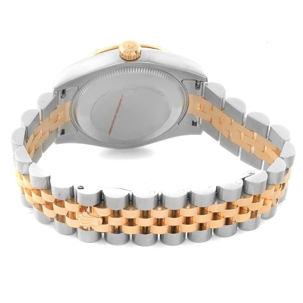 Rolex Datejust 31 Midsize Steel 18 Karat Yellow Gold Diamond Watch 178343 For Sale 4