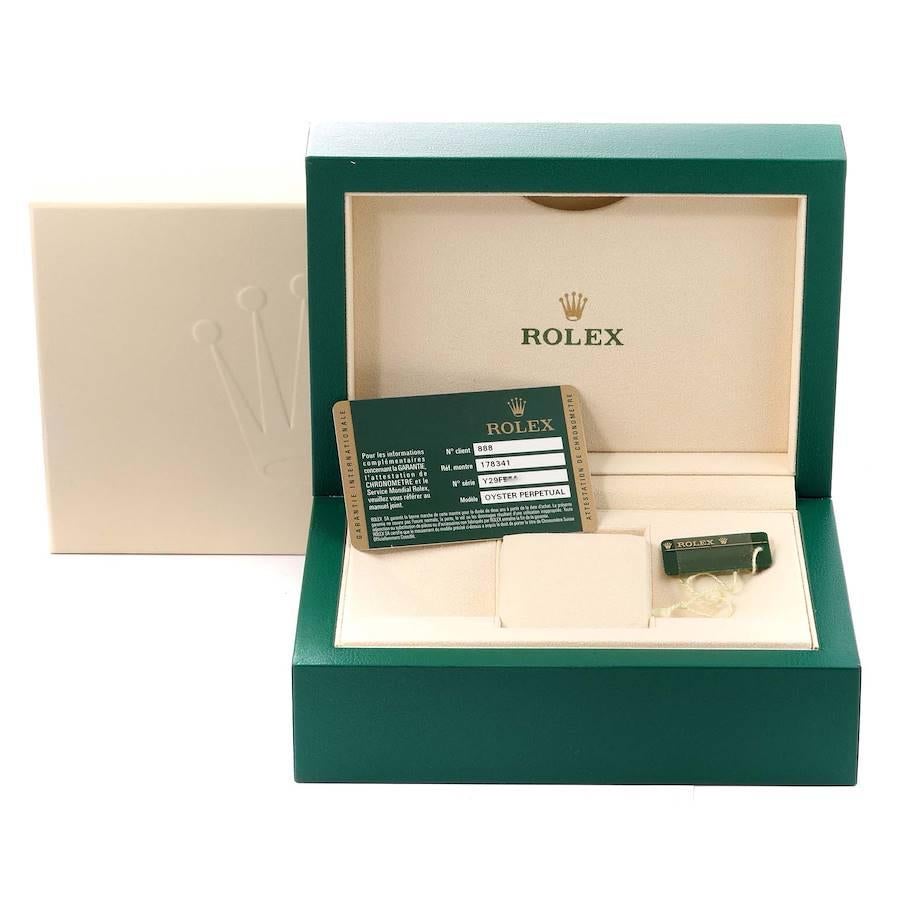 Rolex Datejust 31 Midsize Steel Everose Gold Diamond Watch 178341 Box Card 8
