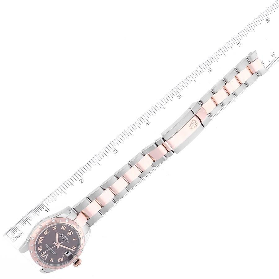 Rolex Datejust Midsize Steel Everose Gold Diamond Watch 178341 6
