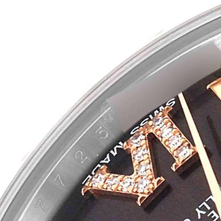 Rolex Datejust Midsize Steel Everose Gold Diamond Watch 178341 2