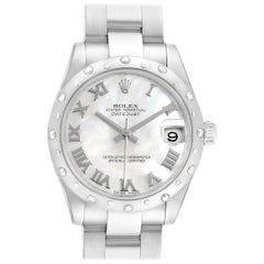 Rolex Datejust Midsize Steel Mothert of Pearl Diamond Ladies Watch 178344