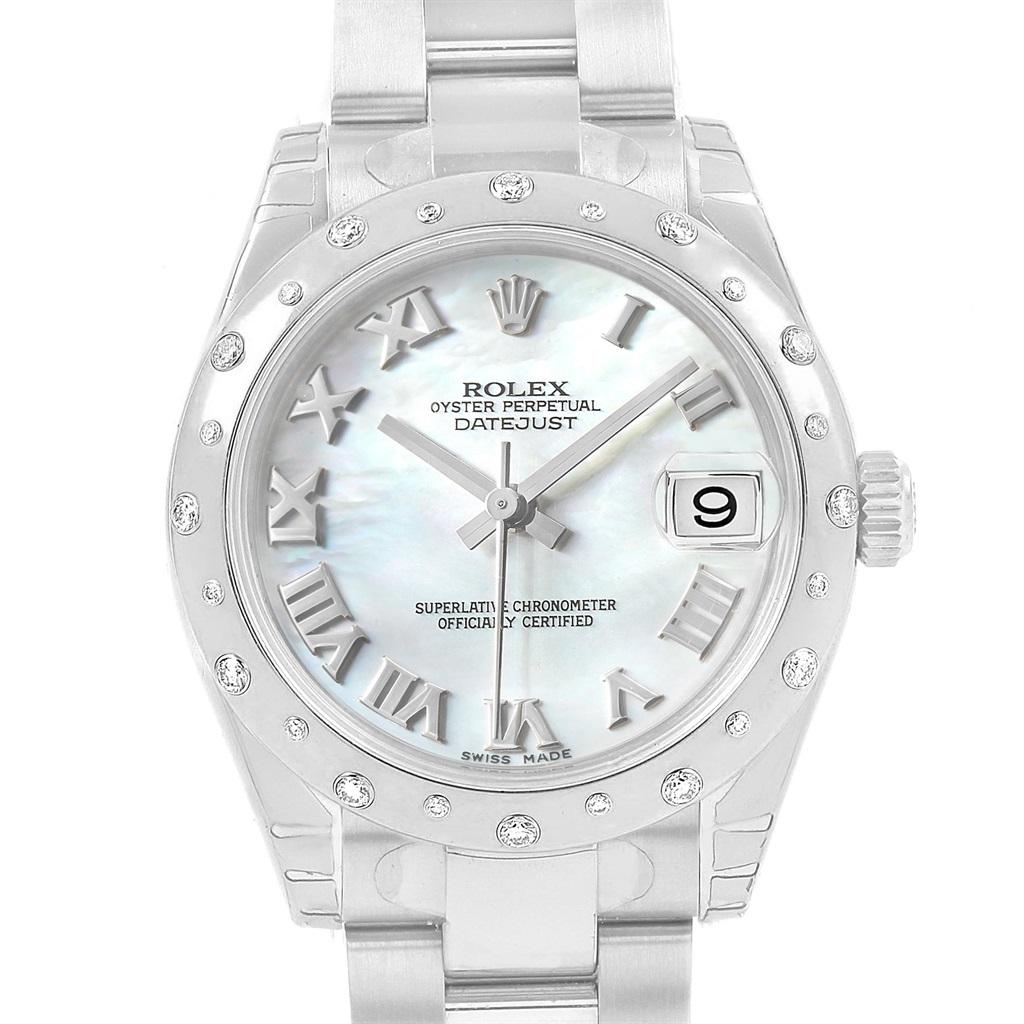 Rolex Datejust 31 Midsize Steel MOP Diamond Ladies Watch 178344 Unworn 1