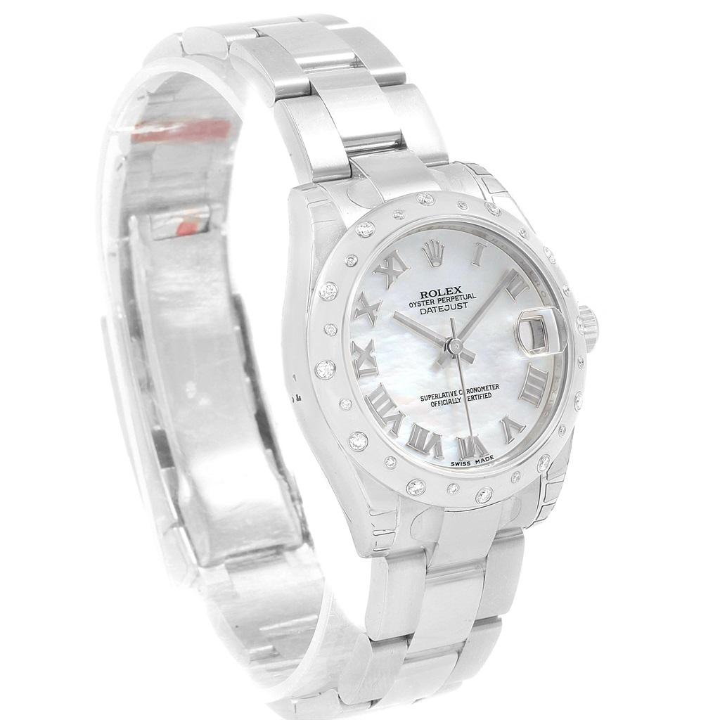 Rolex Datejust 31 Midsize Steel MOP Diamond Ladies Watch 178344 Unworn 2