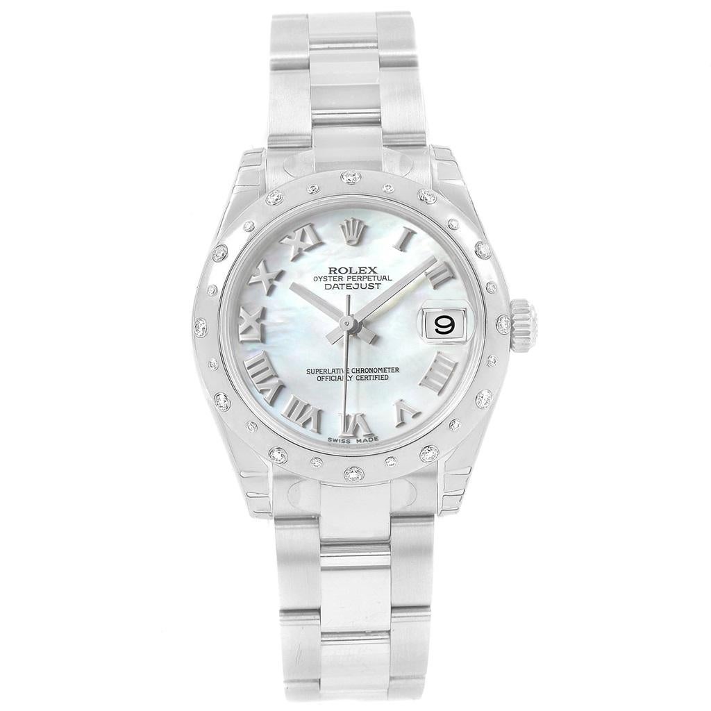 Rolex Datejust 31 Midsize Steel MOP Diamond Ladies Watch 178344 Unworn 3