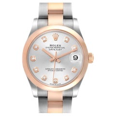 Rolex Datejust 31 Midsize Steel Rose Gold Diamond Dial Watch 278241