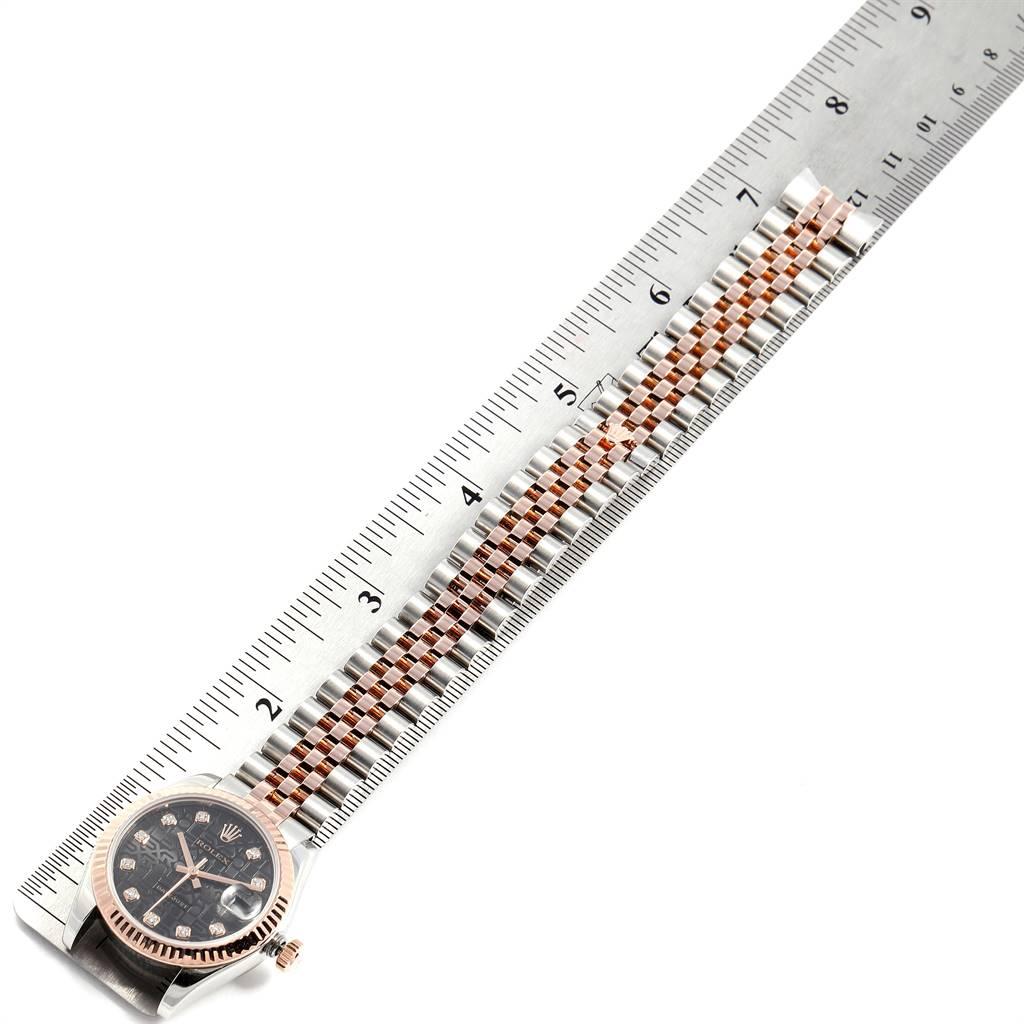 Rolex Datejust 31 Midsize Steel Rose Gold Diamond Ladies Watch 178271 For Sale 6