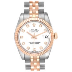 Rolex Datejust 31 Midsize Steel Rose Gold Diamond Ladies Watch 178271