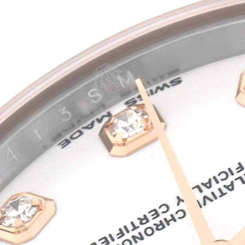 Rolex Datejust 31 Midsize Steel Rose Gold Diamond Ladies Watch 178271 Unworn In Excellent Condition In Atlanta, GA