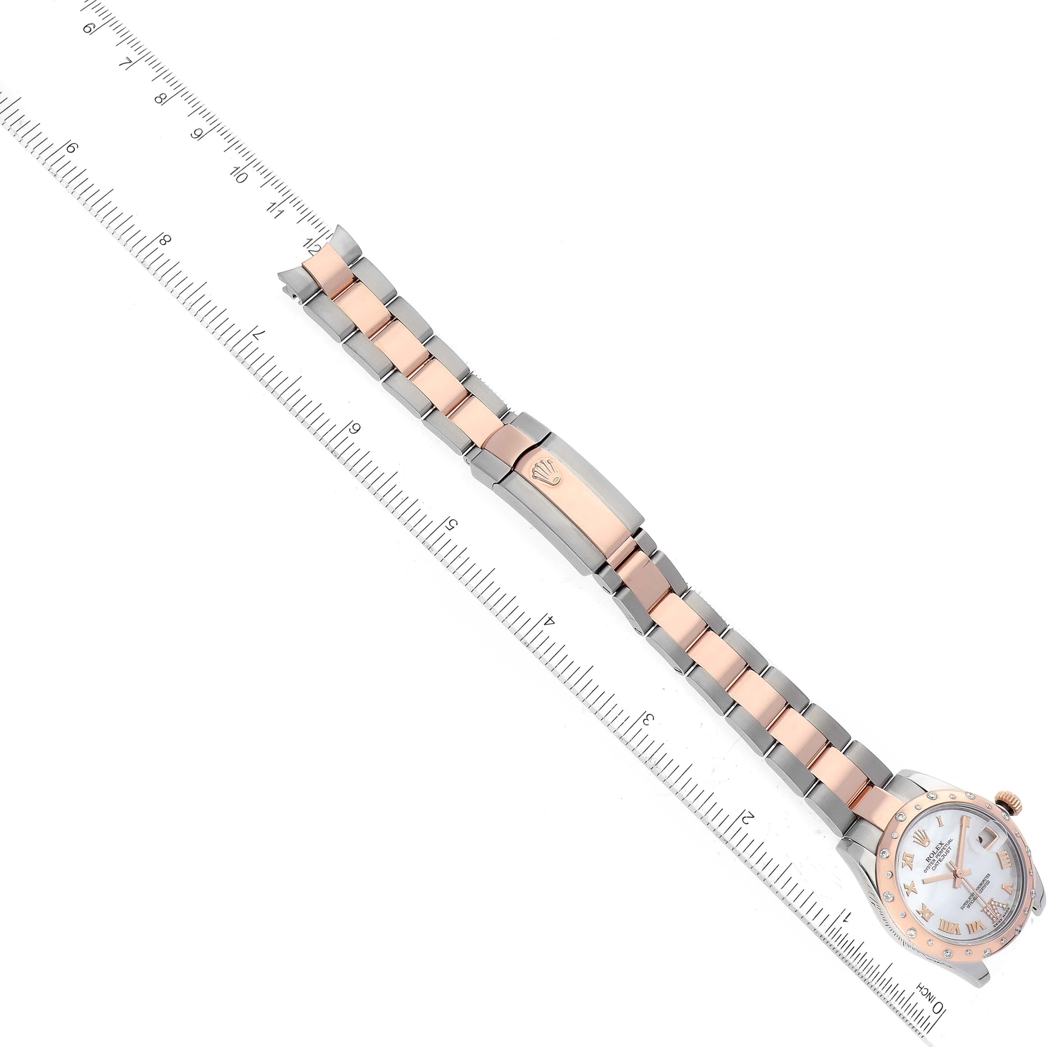 Rolex Datejust 31 Midsize Steel Rose Gold Diamond Ladies Watch 178341 For Sale 6