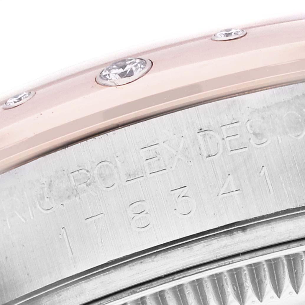 Rolex Datejust 31 Midsize Steel Rose Gold Diamond Ladies Watch 178341 For Sale 3