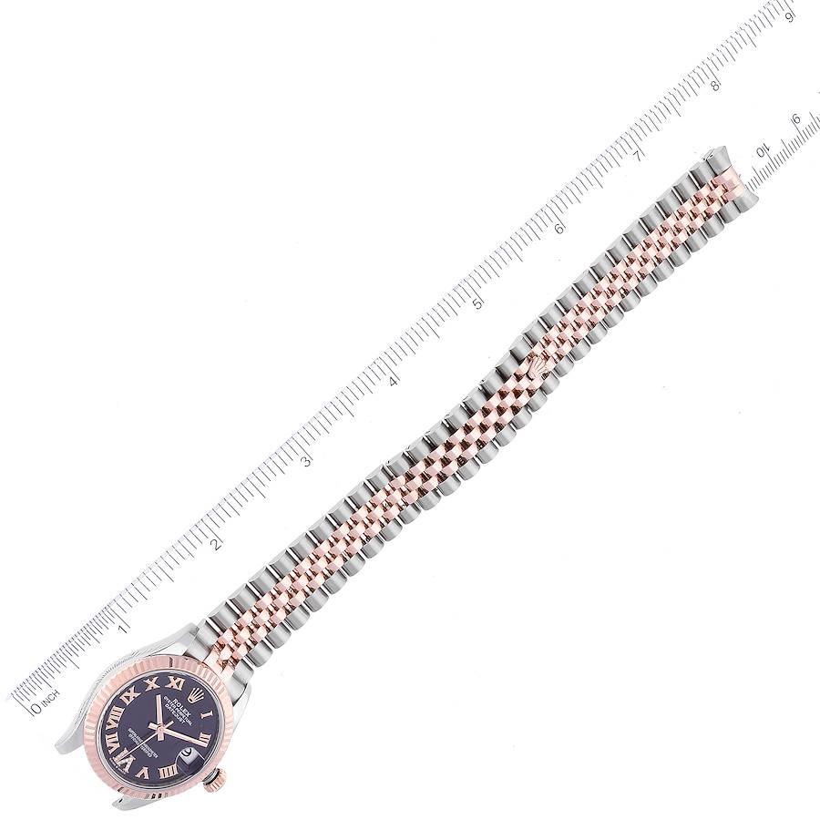 Rolex Datejust 31 Damenuhr aus Stahl und Roségold mit Diamanten 278271 in Karton im Angebot 7