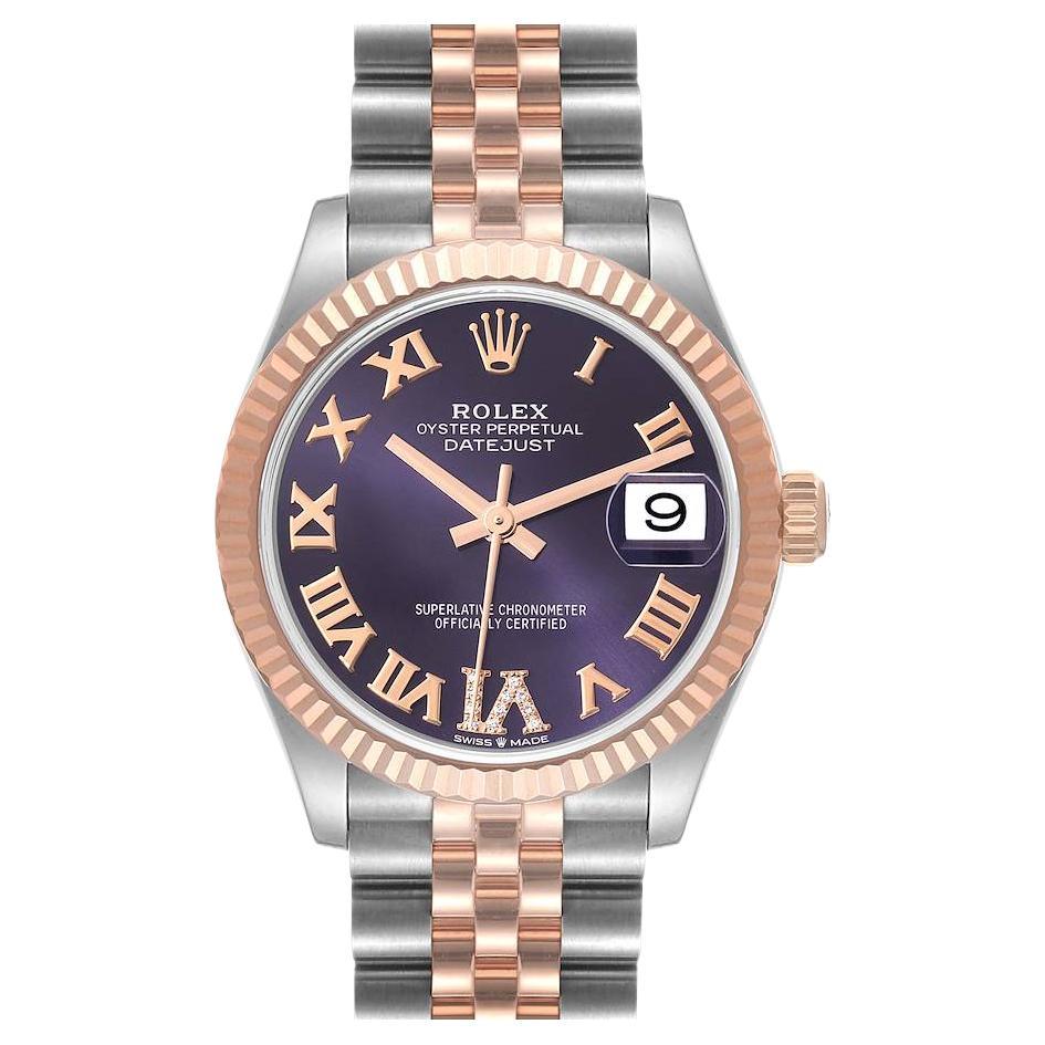 Rolex Datejust 31 Damenuhr aus Stahl und Roségold mit Diamanten 278271 in Karton im Angebot