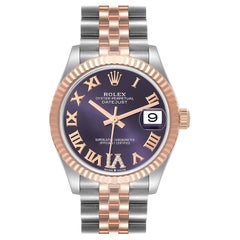 Rolex Datejust 31 Damenuhr aus Stahl und Roségold mit Diamanten 278271 in Karton