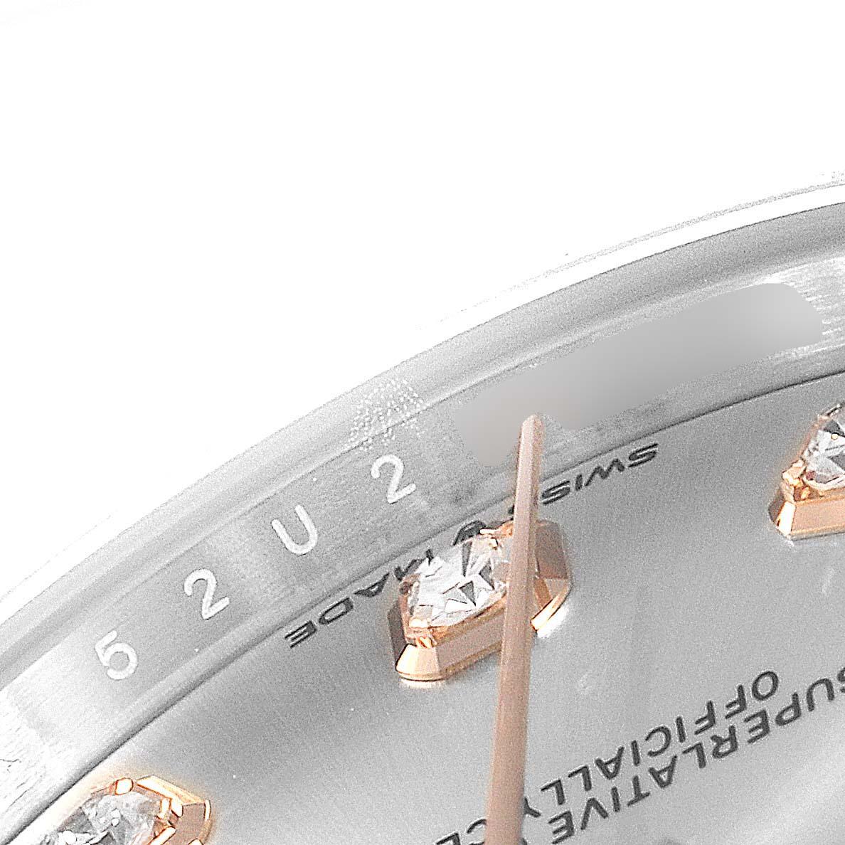 Rolex Datejust 31 Midsize Steel Rose Gold Diamond Ladies Watch 278271 For Sale 2