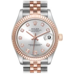 Rolex Datejust 31 Midsize Steel Rose Gold Diamond Ladies Watch 278271
