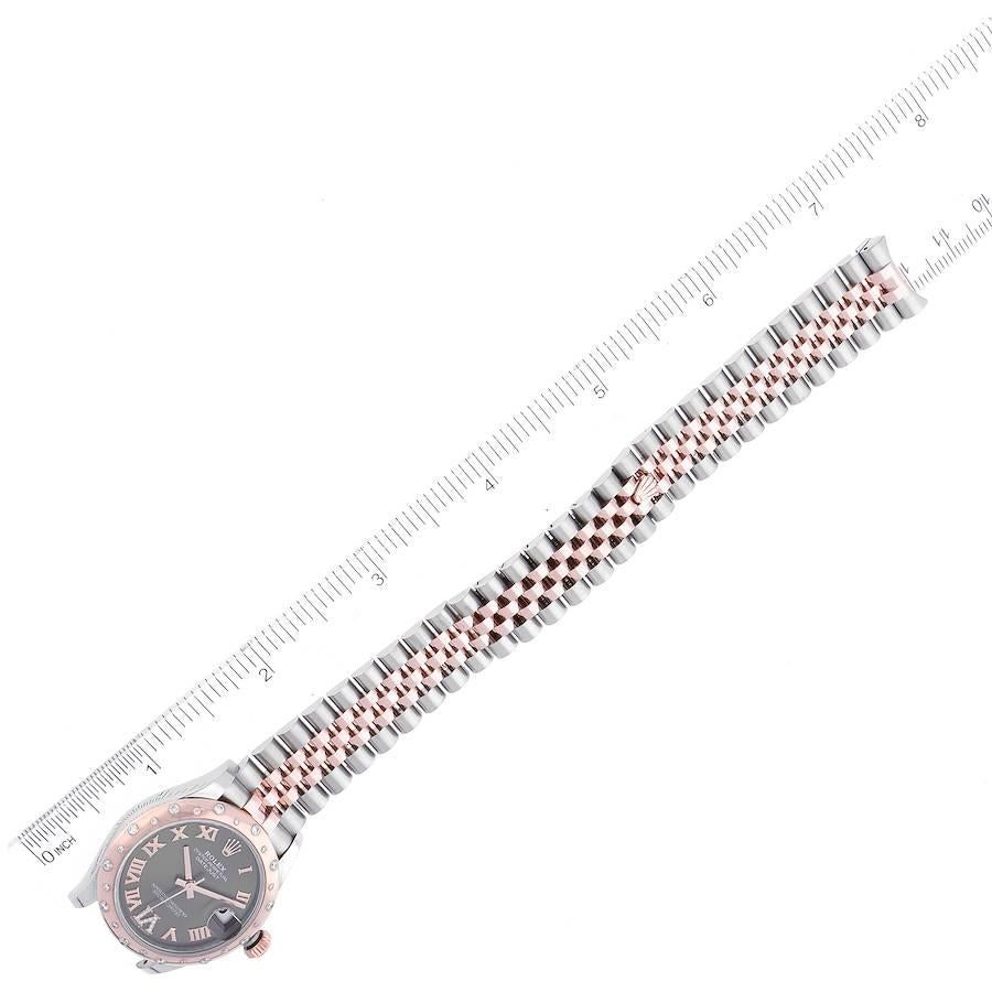 Rolex Datejust 31 Midsize Steel Rose Gold Diamond Ladies Watch 278341 Box Card 6
