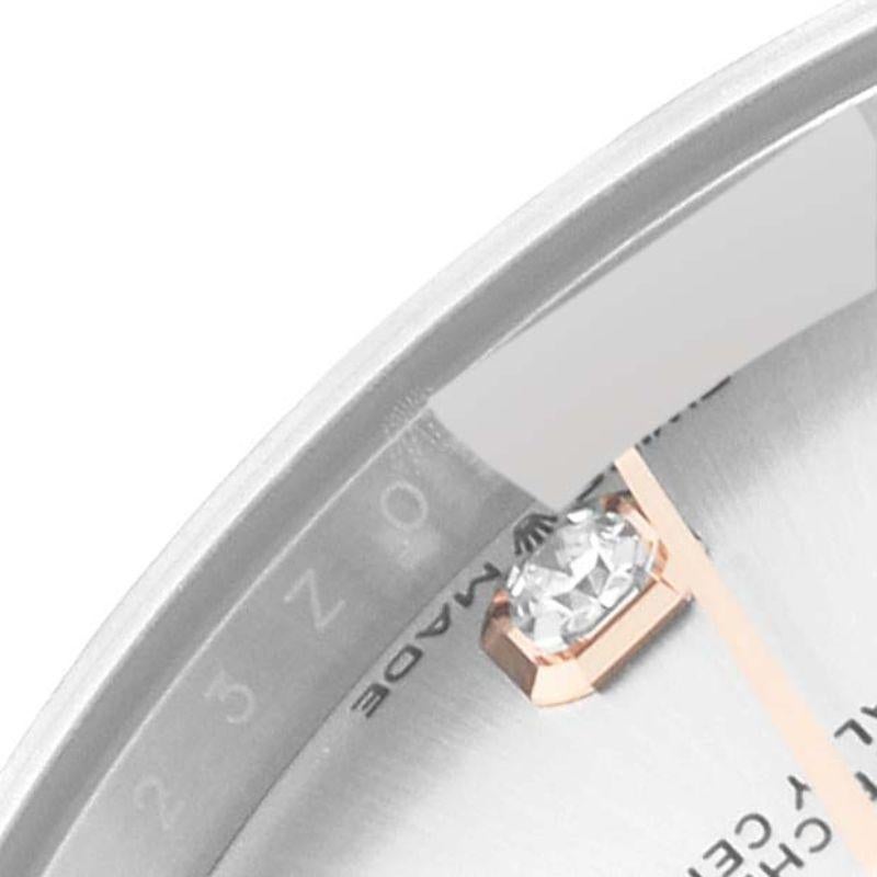 Rolex Montre Datejust 31 de taille moyenne en acier, or rose et diamants, pour femmes 278341 non portée 1