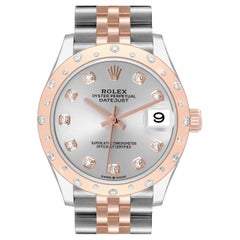 Rolex Montre Datejust 31 de taille moyenne en acier, or rose et diamants, pour femmes 278341 non portée