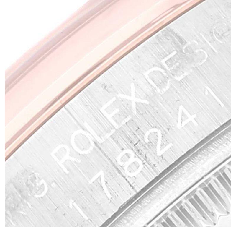 Rolex Datejust 31 Midsize Steel Rose Gold Ladies Watch 178241 Box Papers en vente 2