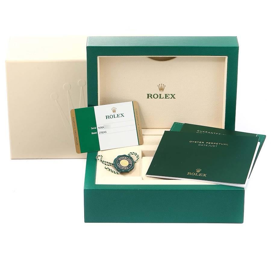 Rolex Datejust 31 Midsize Steel Rose Gold MOP Diamond Watch 278241 Unworn For Sale 5