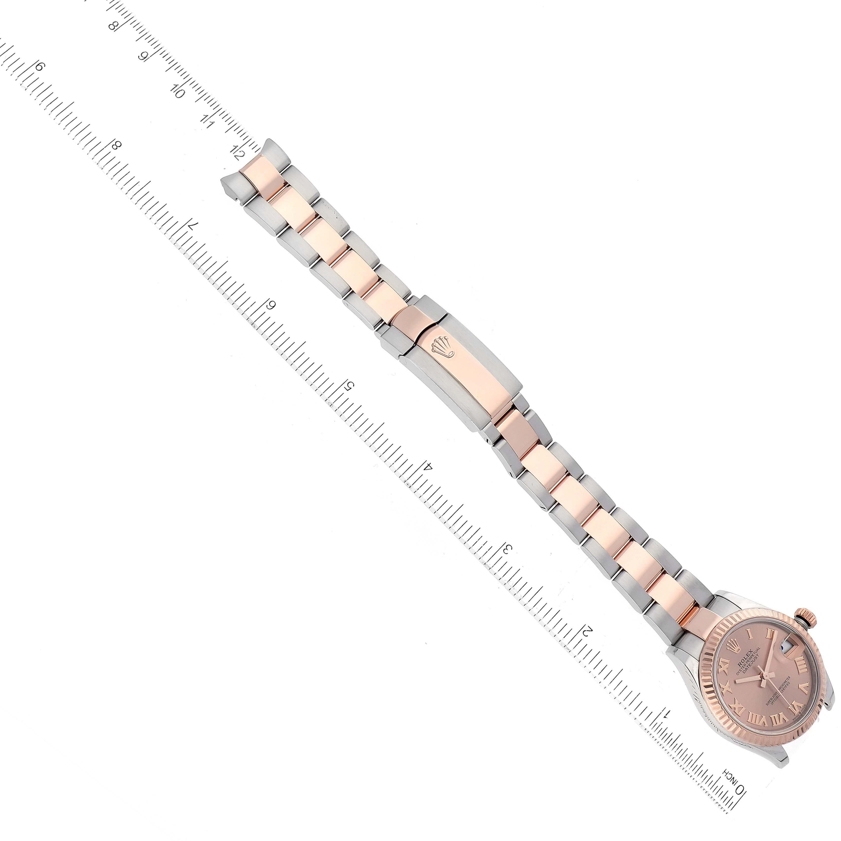 Rolex Datejust 31 Midsize Steel Rose Gold Roman Dial Ladies Watch 278271 For Sale 7