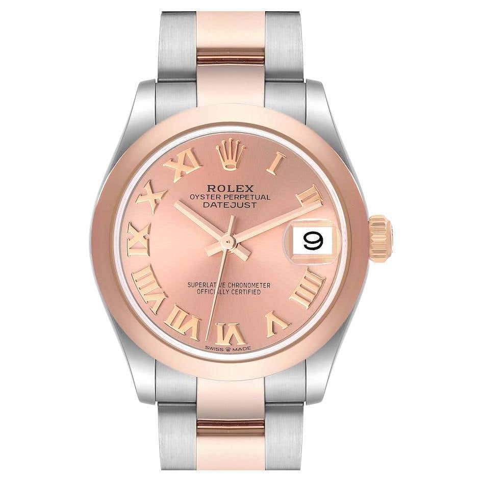 Rolex Datejust 31 Midsize Steel Rose Gold Diamond Ladies Watch 178271 ...