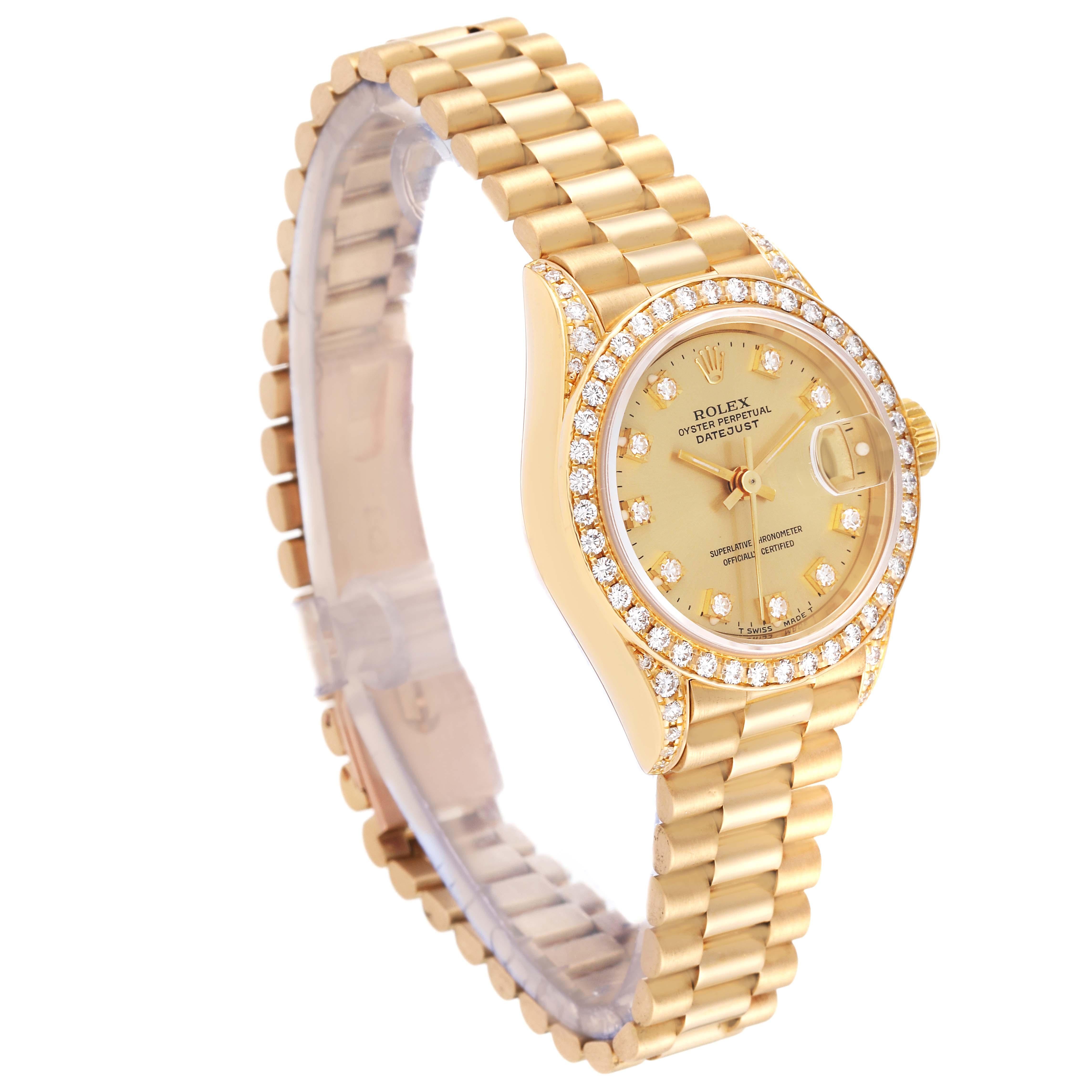 Women's Rolex Datejust 31 Midsize Steel Rose Gold Slate Diamond Dial Ladies Watch 278271