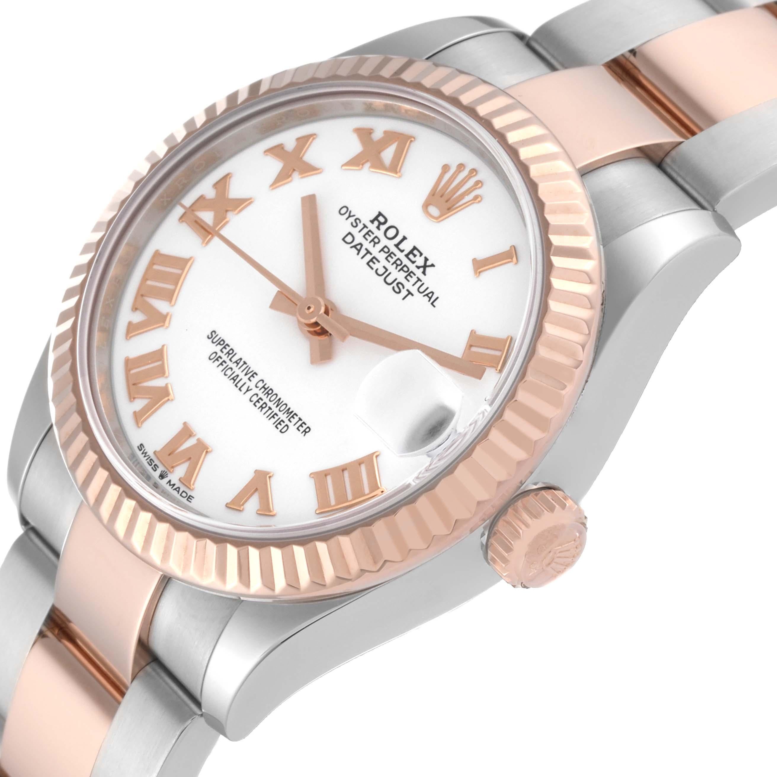 Rolex Datejust 31 Midsize Steel Rose Gold White Dial Ladies Watch 278271 3