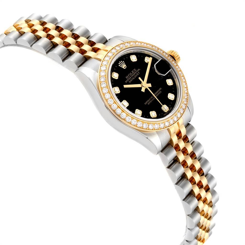 Rolex Datejust 31 Midsize Steel Yellow Gold Diamond Ladies Watch 178383 In Excellent Condition For Sale In Atlanta, GA