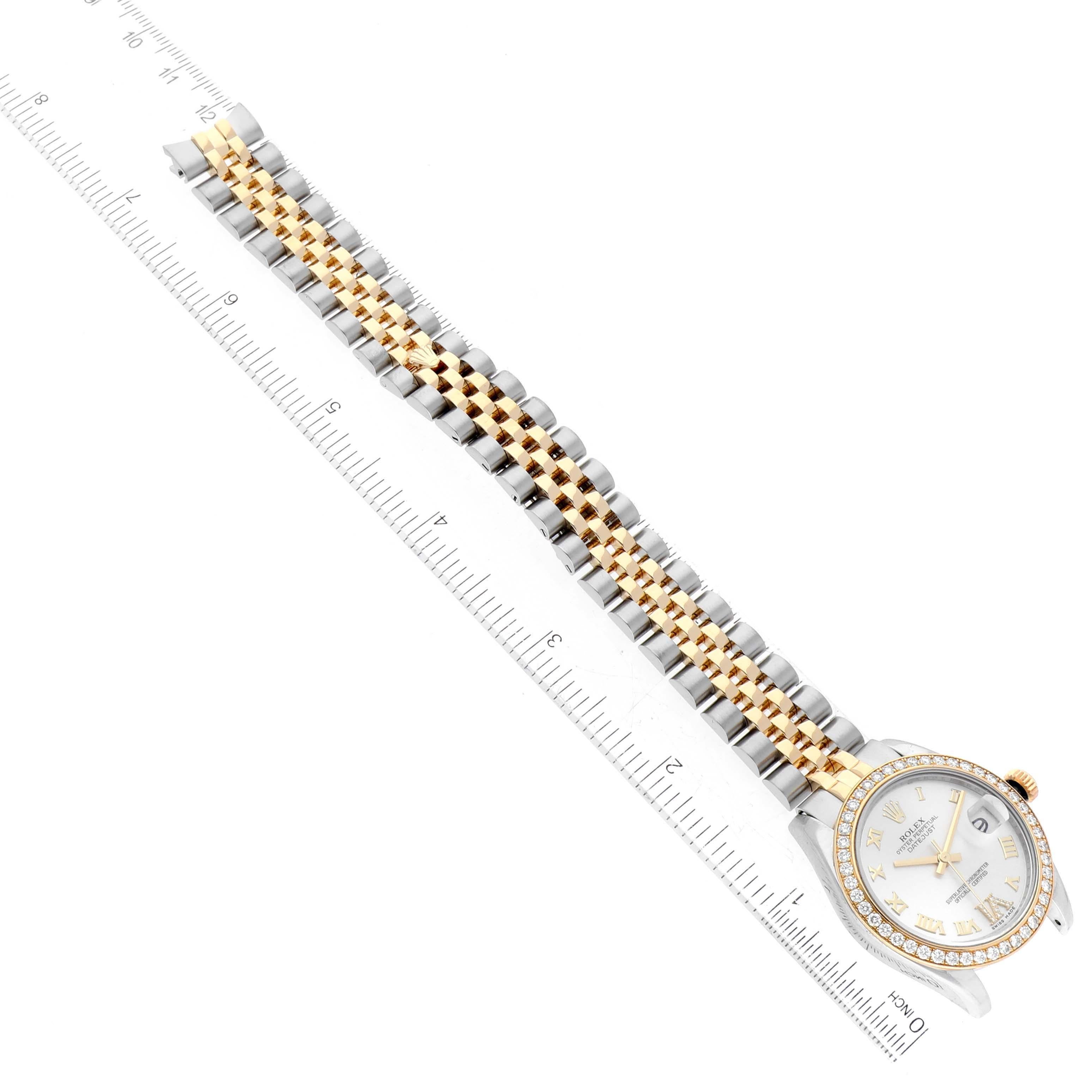 Rolex Datejust 31 Midsize Steel Yellow Gold Diamond Ladies Watch 178383 In Good Condition In Atlanta, GA