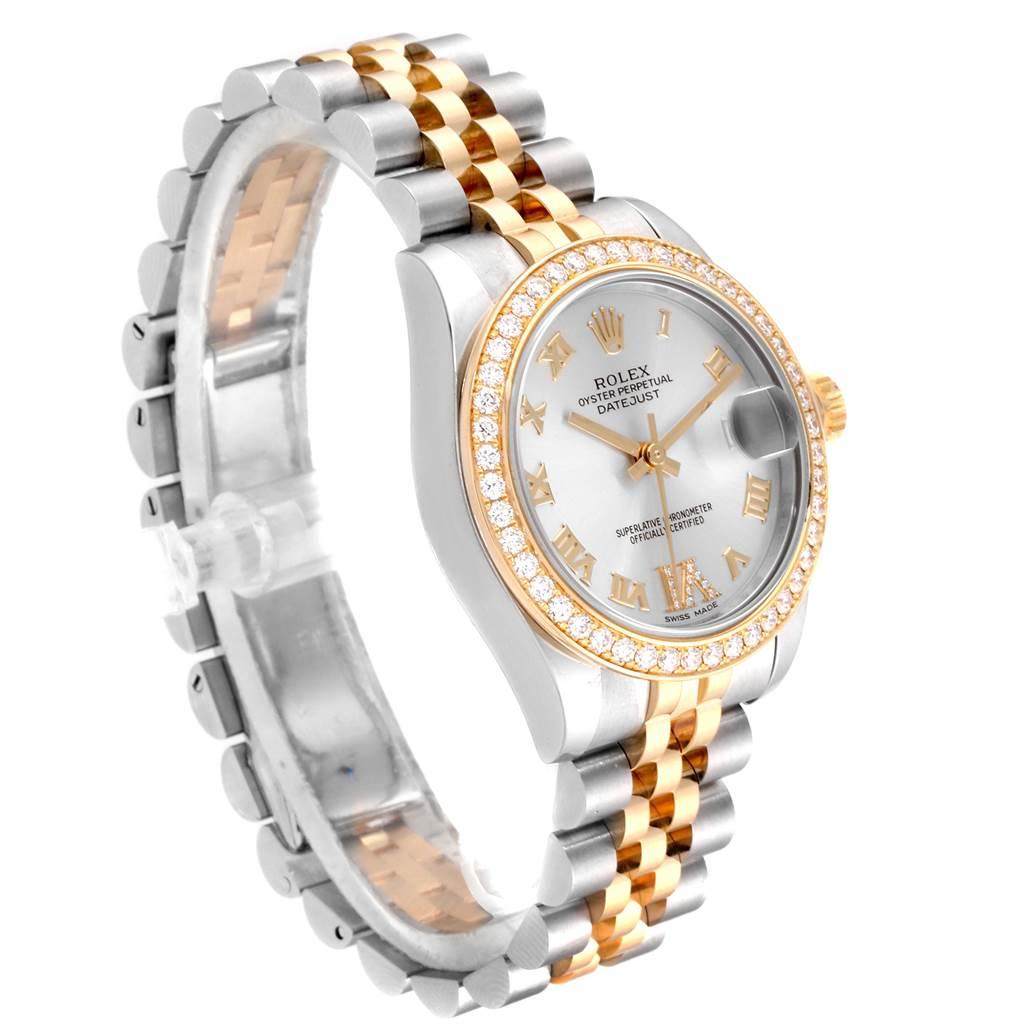 Women's Rolex Datejust 31 Midsize Steel Yellow Gold Diamond Ladies Watch 178383