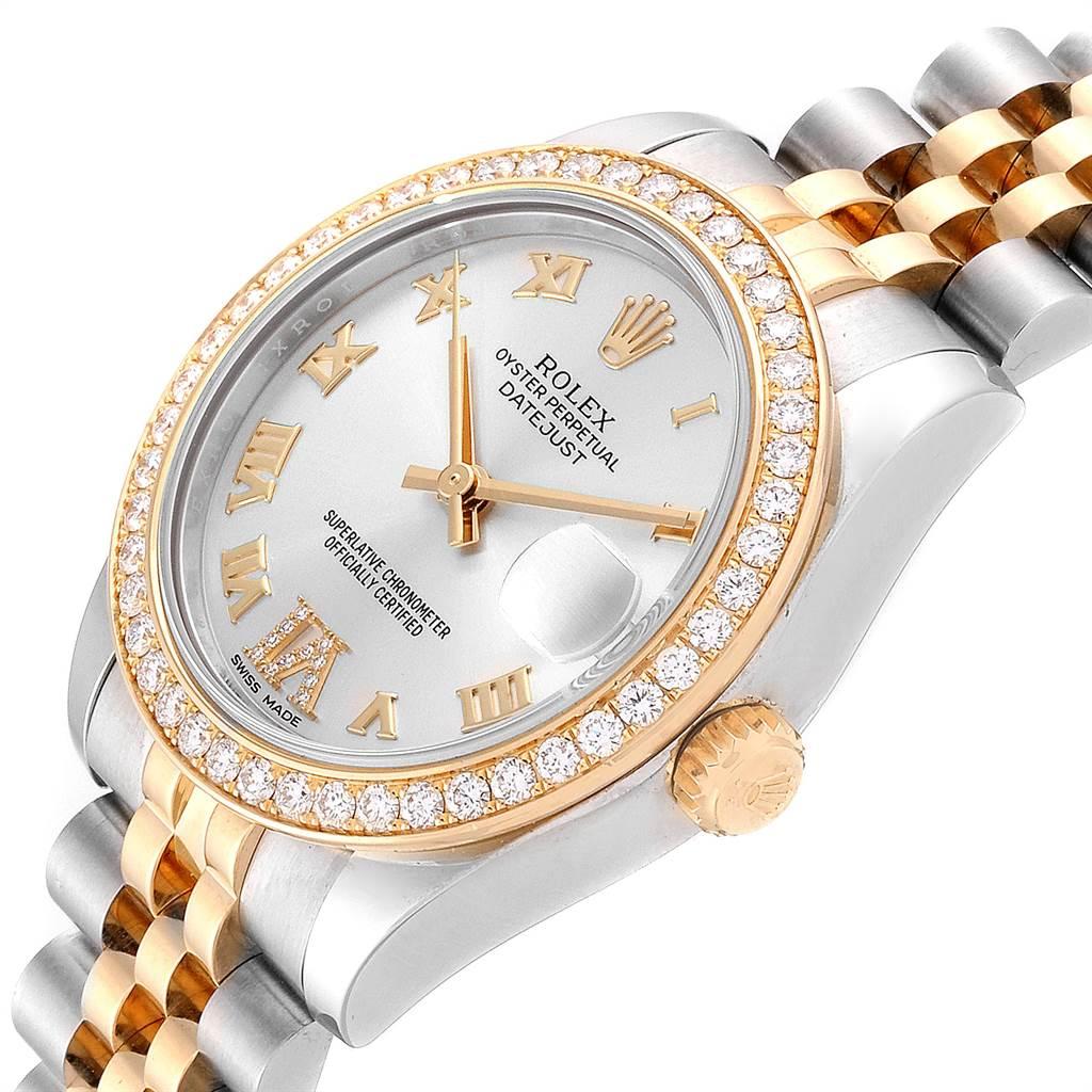 Rolex Datejust 31 Midsize Steel Yellow Gold Diamond Ladies Watch 178383 1