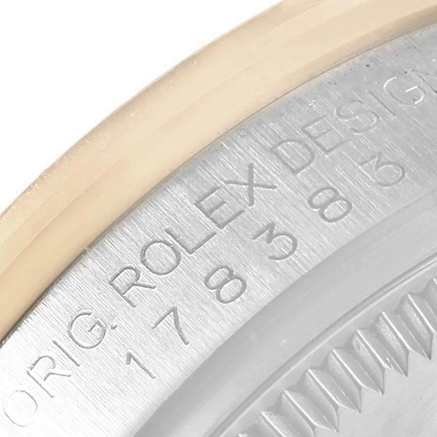 Rolex Datejust 31 Midsize Steel Yellow Gold Diamond Ladies Watch 178383 For Sale 2