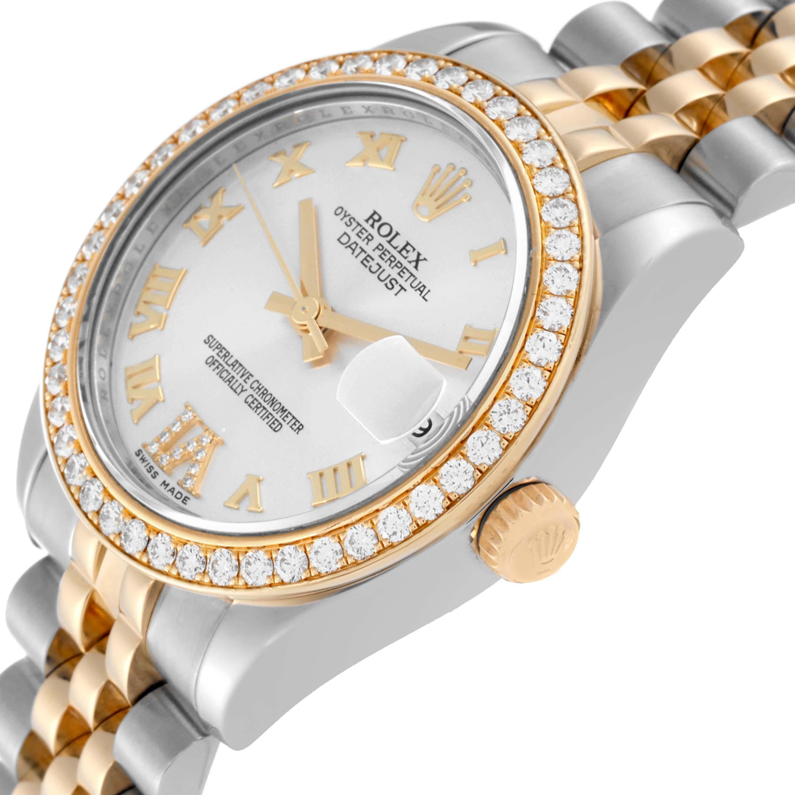 Rolex Datejust 31 Midsize Steel Yellow Gold Diamond Ladies Watch 178383 3