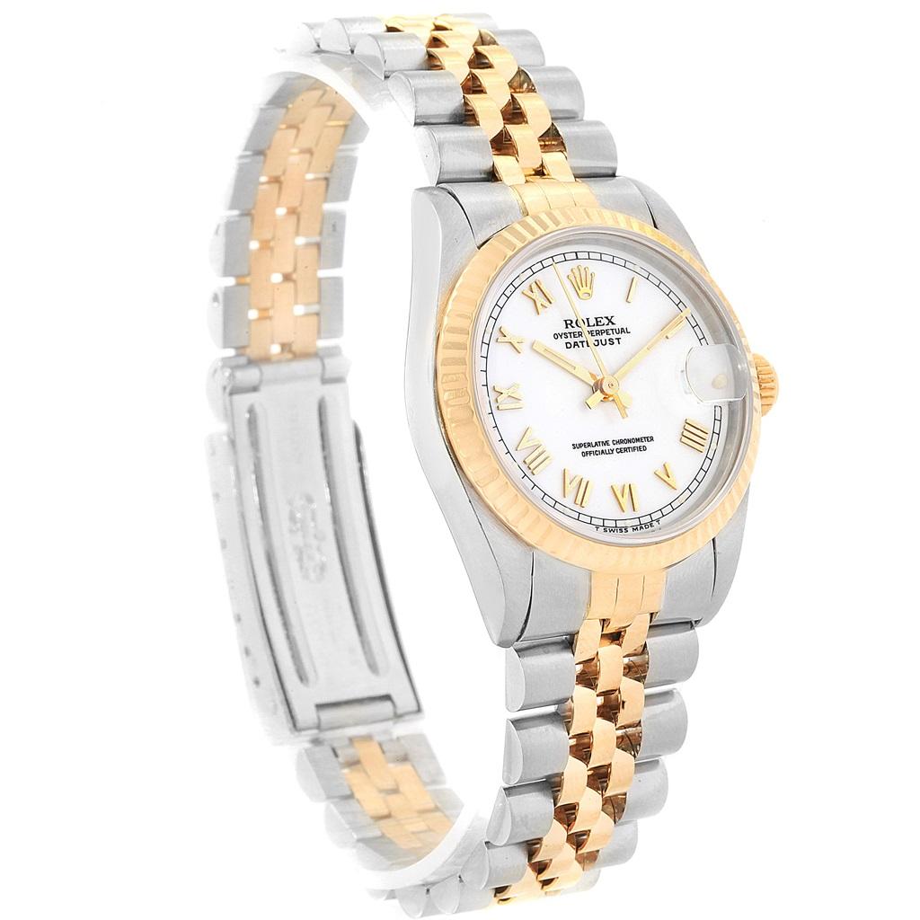 Rolex Datejust 31 Midsize Steel Yellow Gold White Dial Ladies Watch 68273 4