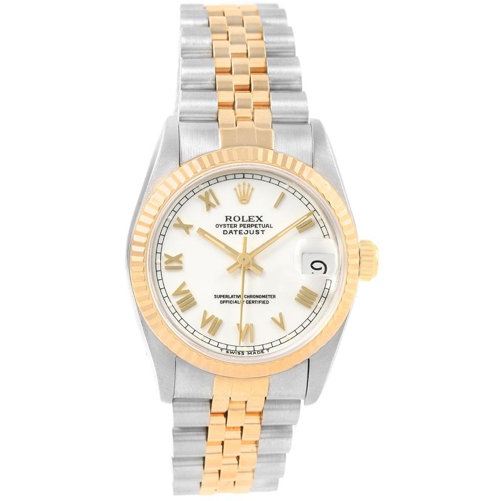 Rolex Datejust 31 Midsize Steel Yellow Gold White Dial Ladies Watch 68273 5