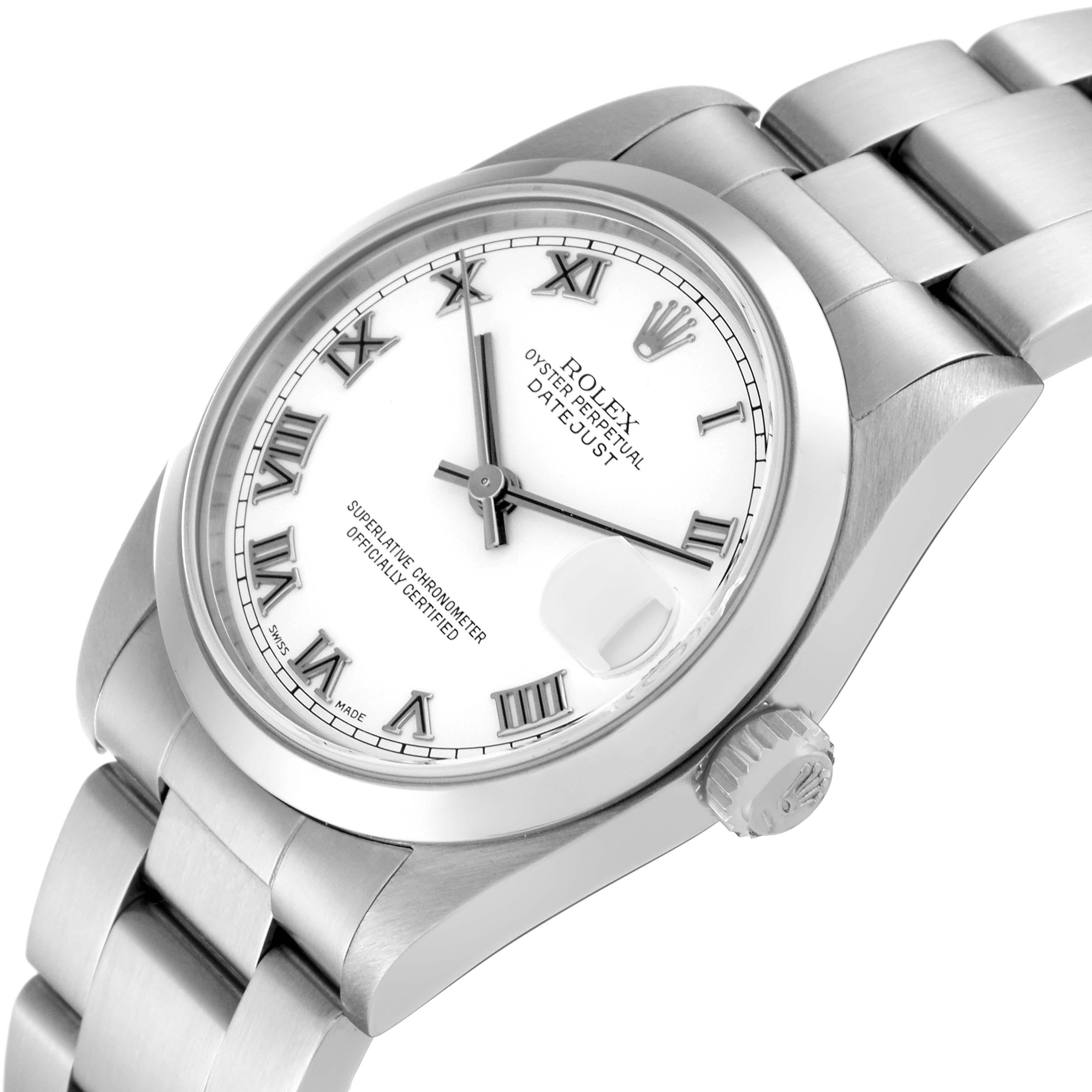 Rolex Datejust 31 Midsize White Roman Dial Steel Ladies Watch 78240 Box Papers 1