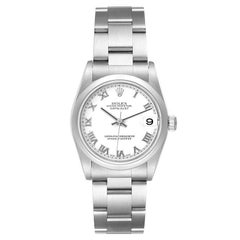 Rolex Datejust 31 Midsize White Roman Dial Steel Ladies Watch 78240 Box Tag