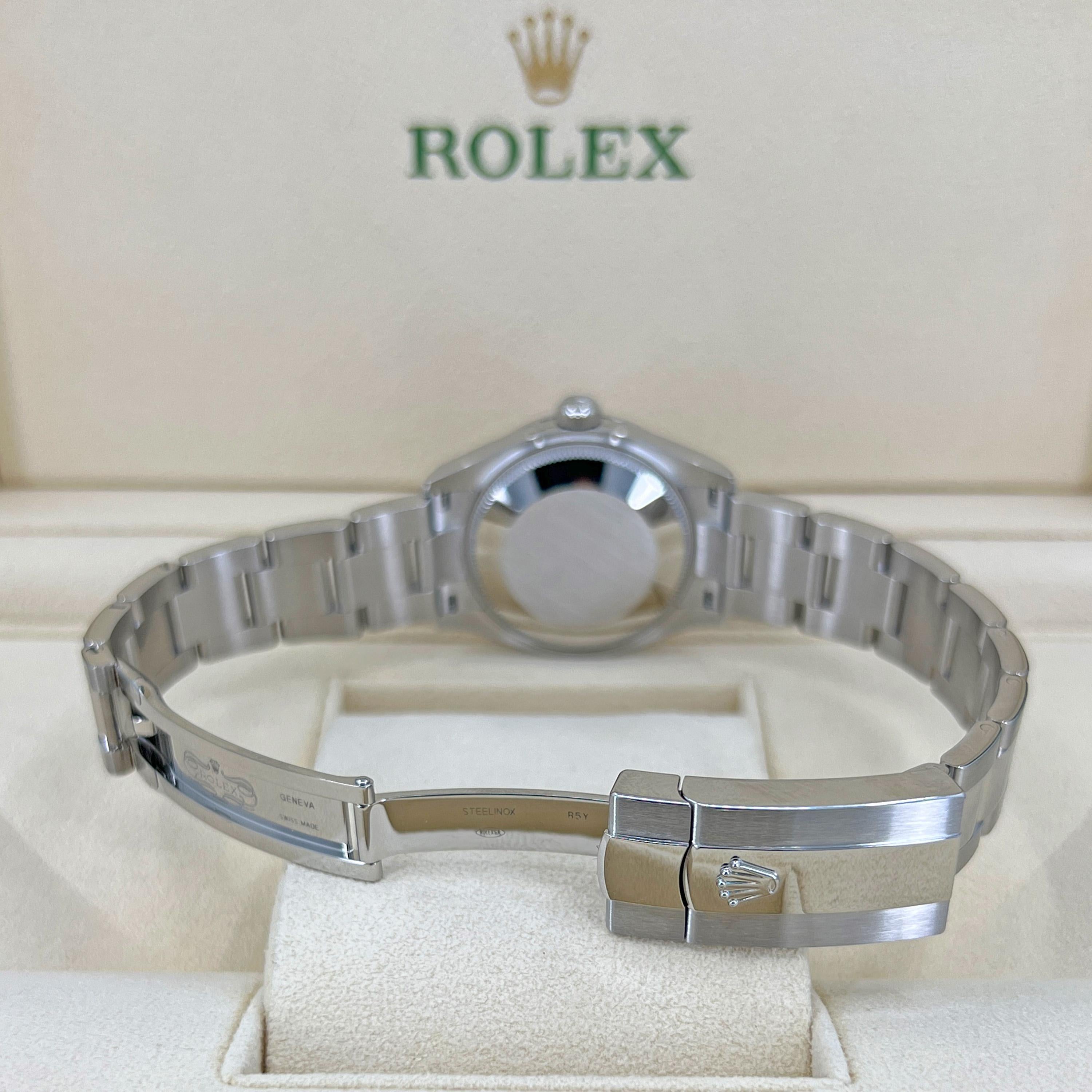 Rolex Datejust Pink Roman Oyster 2022 Fluted 278274 Unworn Watch For Sale 5