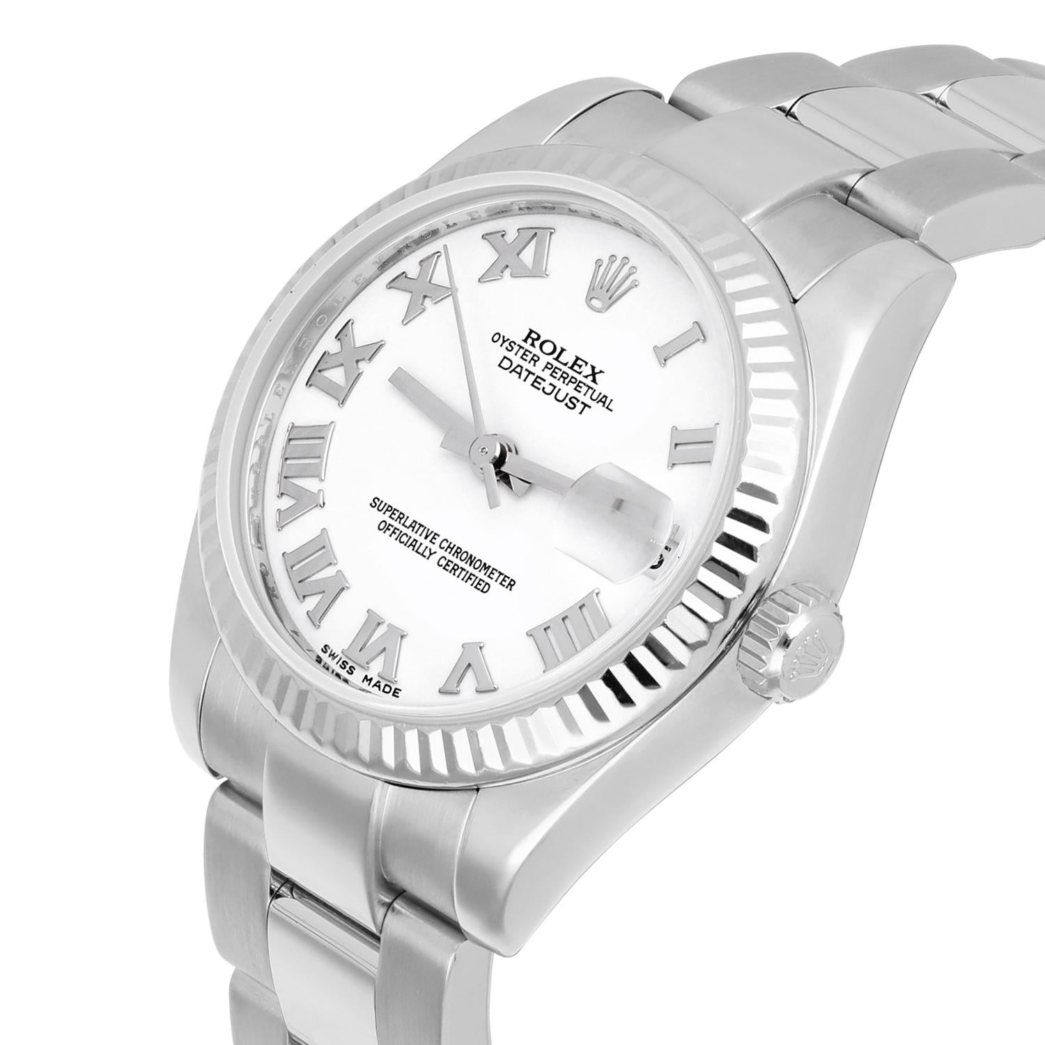 Rolex Lady-Datejust 31mm Stainless Steel White Roman Dial 178274 Oyster For Sale 1