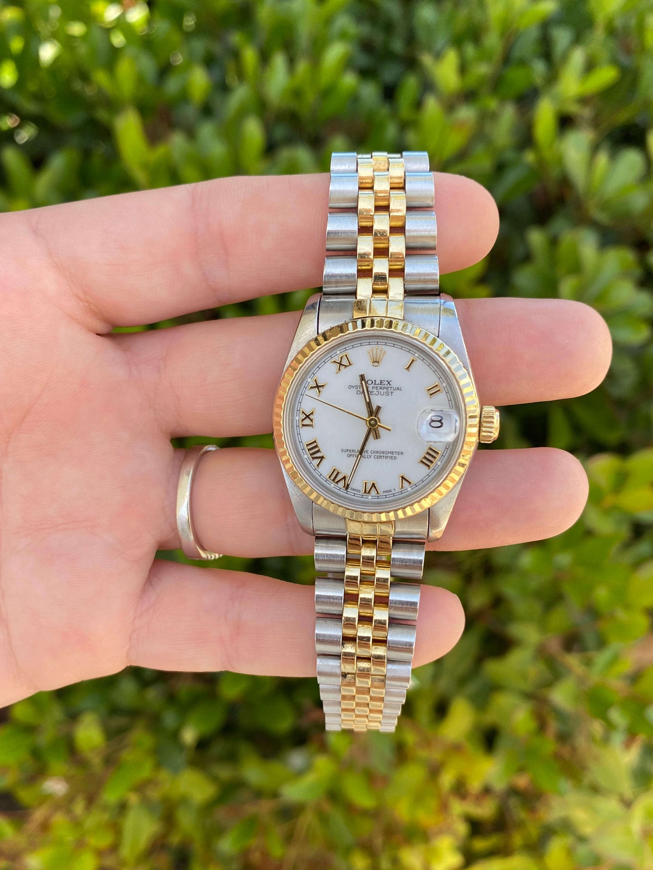 rolex datejust 31 oystersteel and yellow gold price
