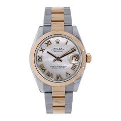 Rolex Datejust 31 Rose Gold and Stainless-Steel Slate Grey Roman Dial Watch